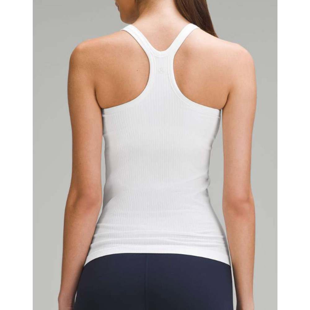 29 - LULULEMON Ebb to Street Tank Top in White Sz 8 (No Pads)